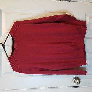 Levi's Red Ribbed Pullover Crewneck Sweater, Men's Size XL